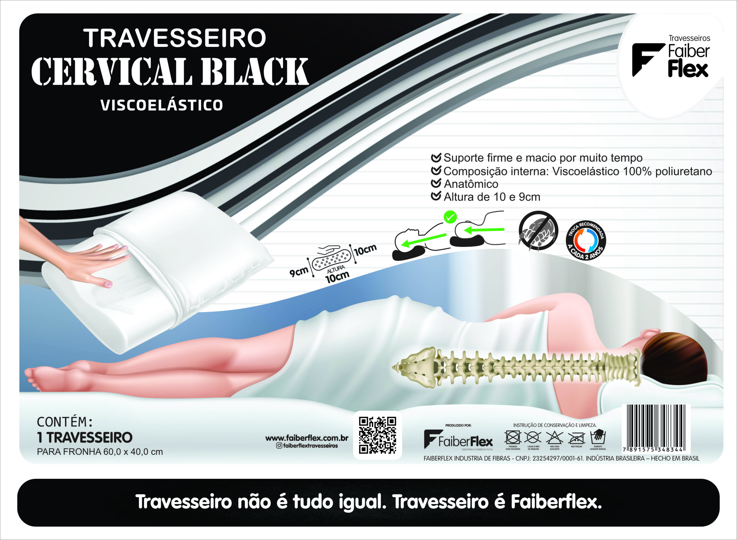 Travesseiro Cervical Black