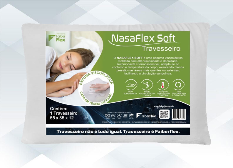 Travesseiro NasaFlex Soft